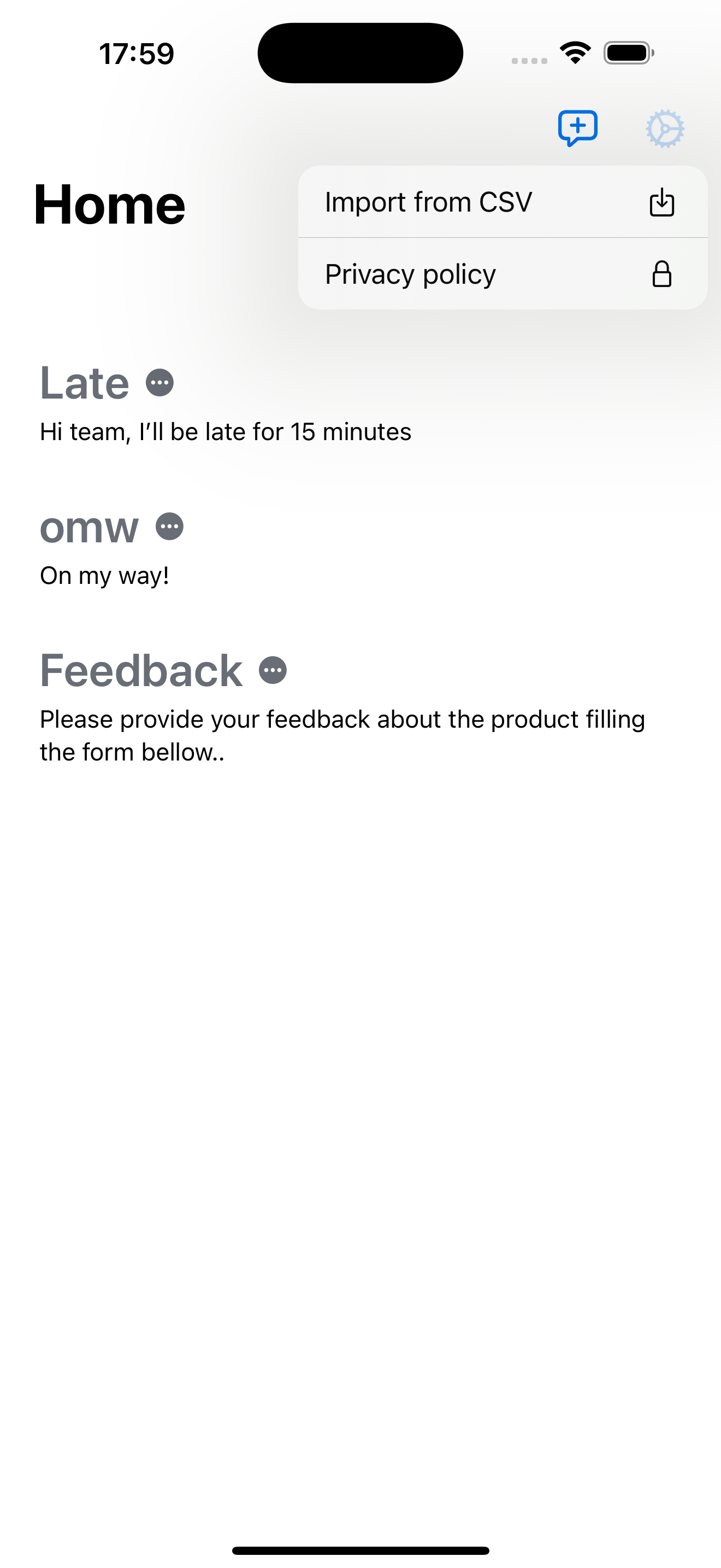 Text Expander shortcut list